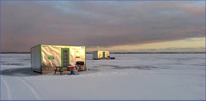 Luckys Sons Ice Fishing Bungalow Rental